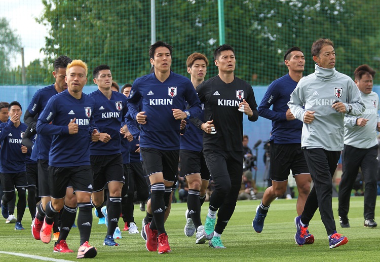 哥伦比亚vs日本:2018年世界杯,日本球员为迎战哥伦比亚做好准备
