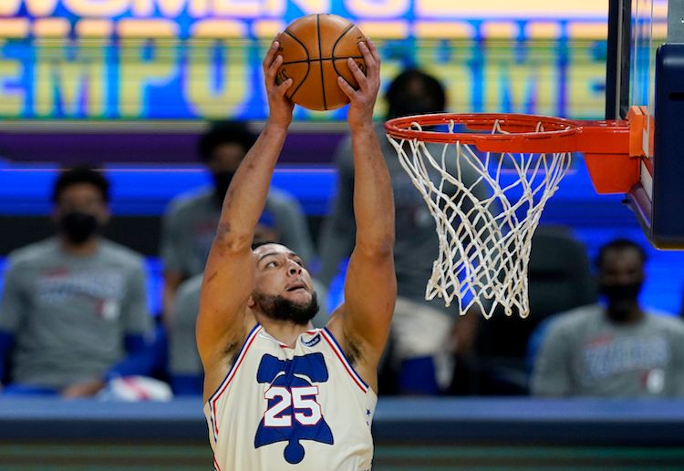 Ben Simmons thi đấu cho Philadelphia 76ers tại NBA 2021